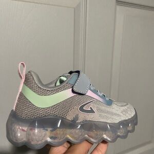 Kids' Stylish Gray and Green Sneakers
